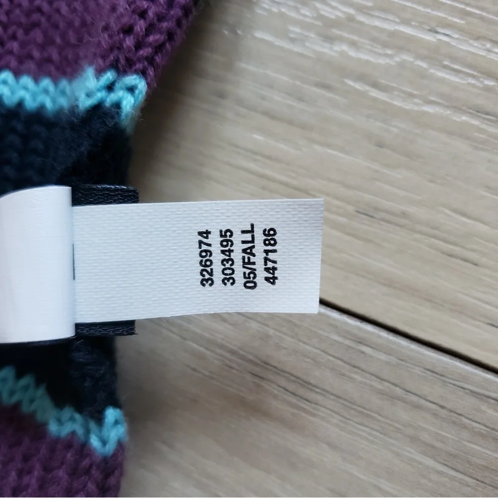 GAP Cotton Scarf with Purple and Blue Stripes
